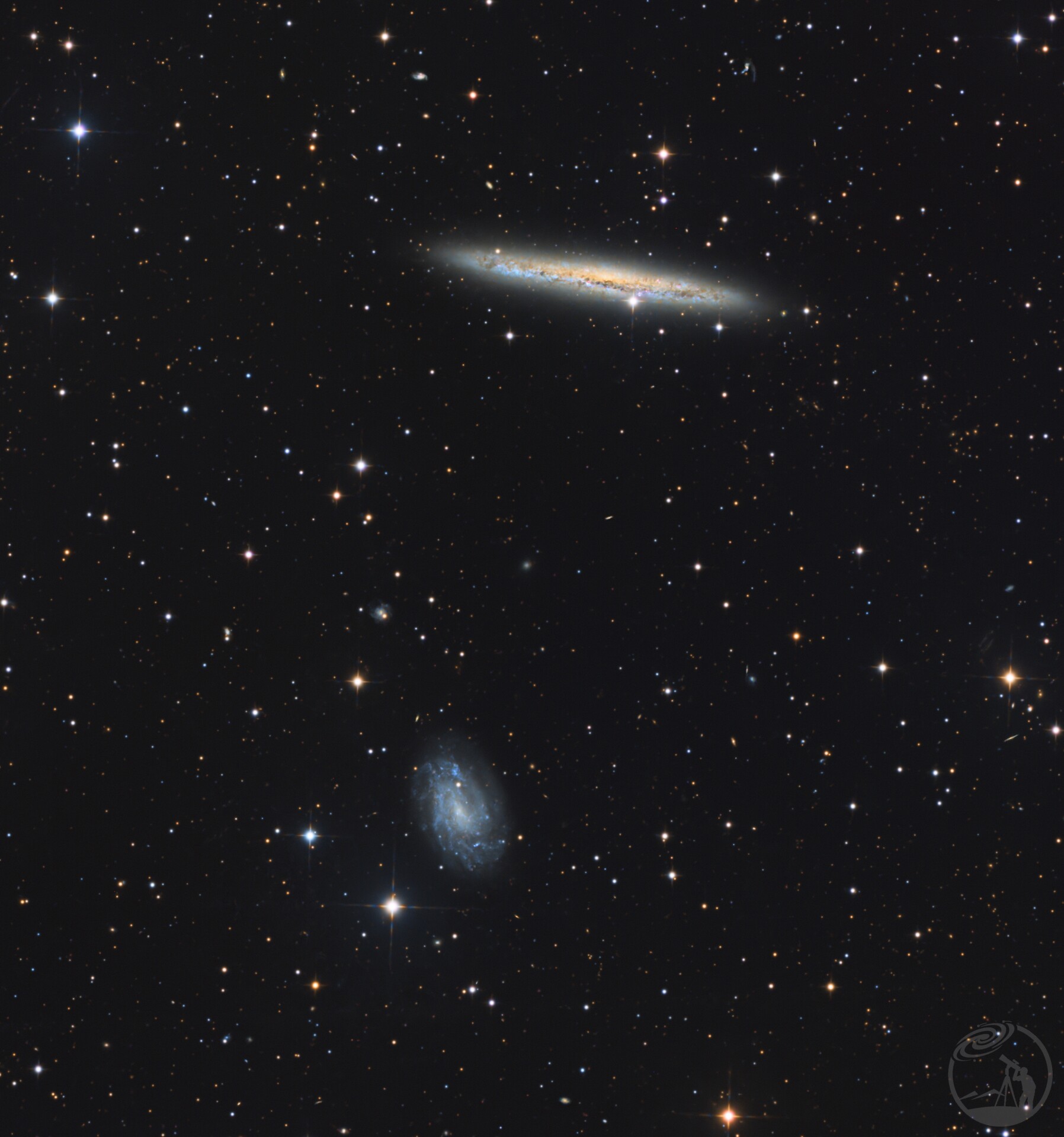 室女座NGC4517与雷睦斯80、NGC4493