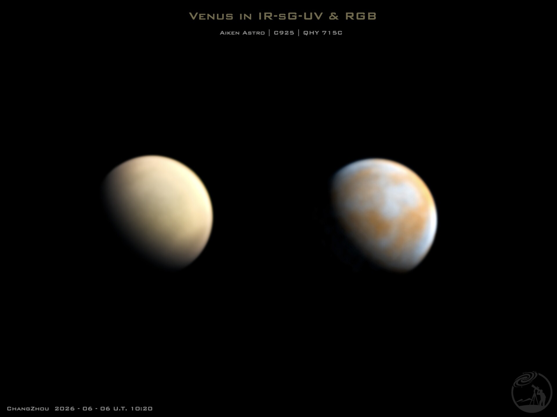 金星云层细节对比2026-06-06