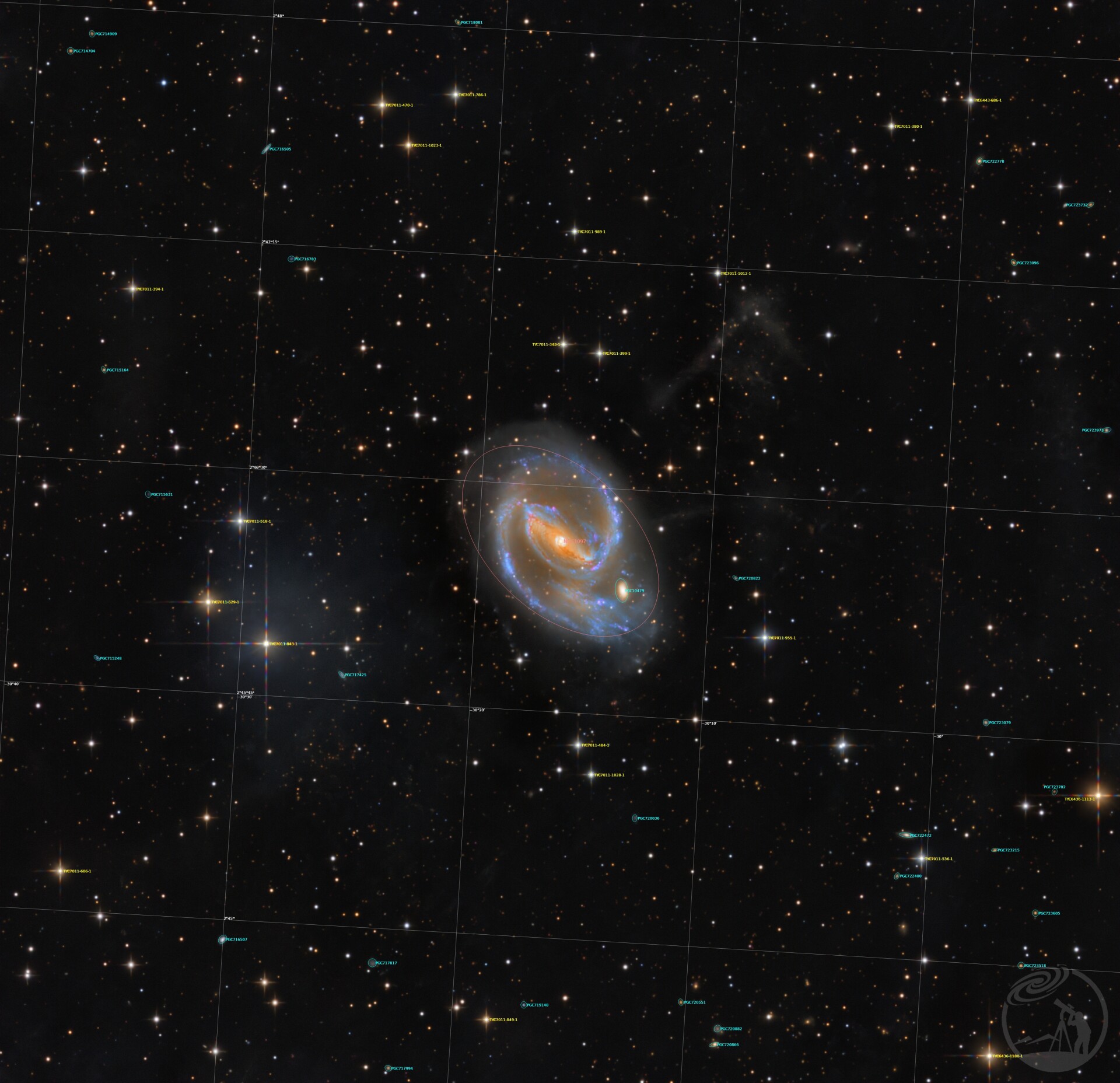 NGC1097及尘埃