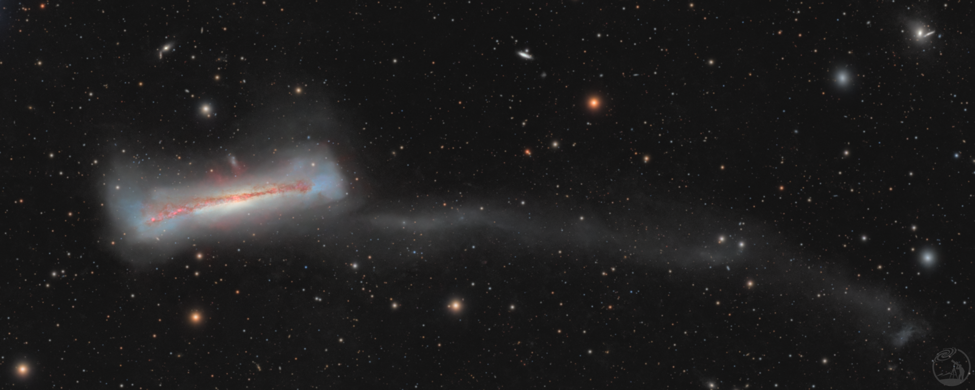 【首次？】狮子座三重奏-NGC3628核心Ha喷流