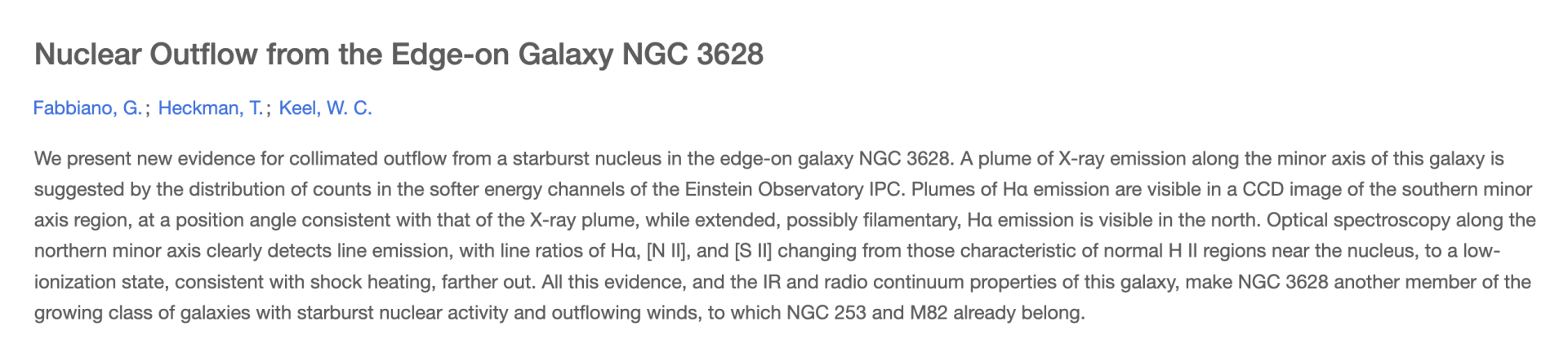【首次？】狮子座三重奏-NGC3628核心Ha喷流
