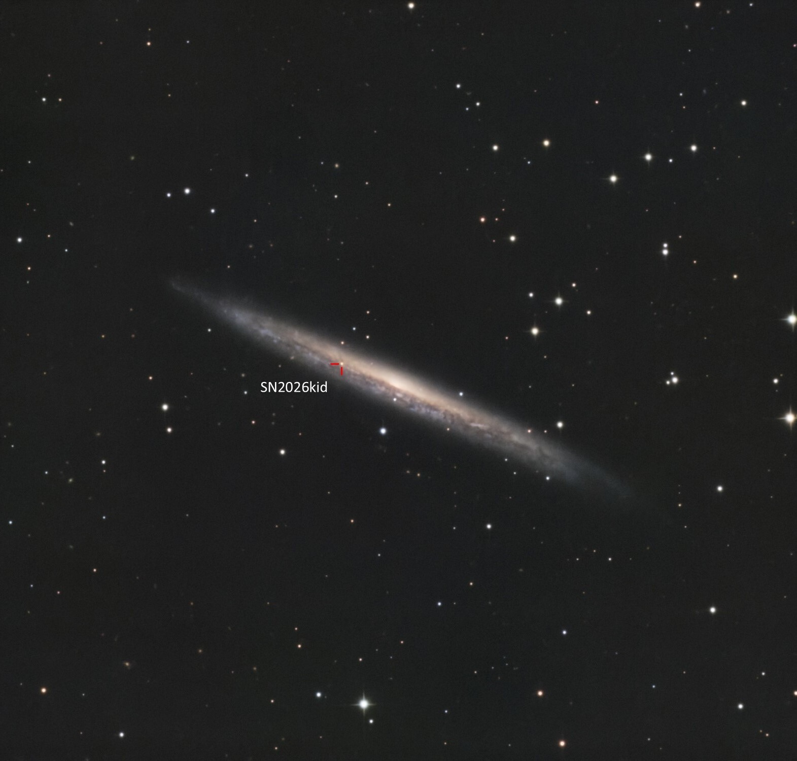NGC5907 & SN2026kid