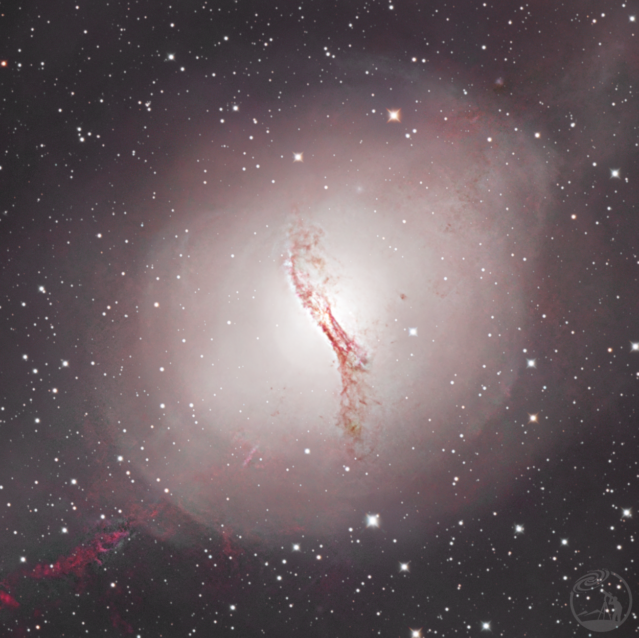NGC5128 半人马座 A 星系与 Hα 喷流