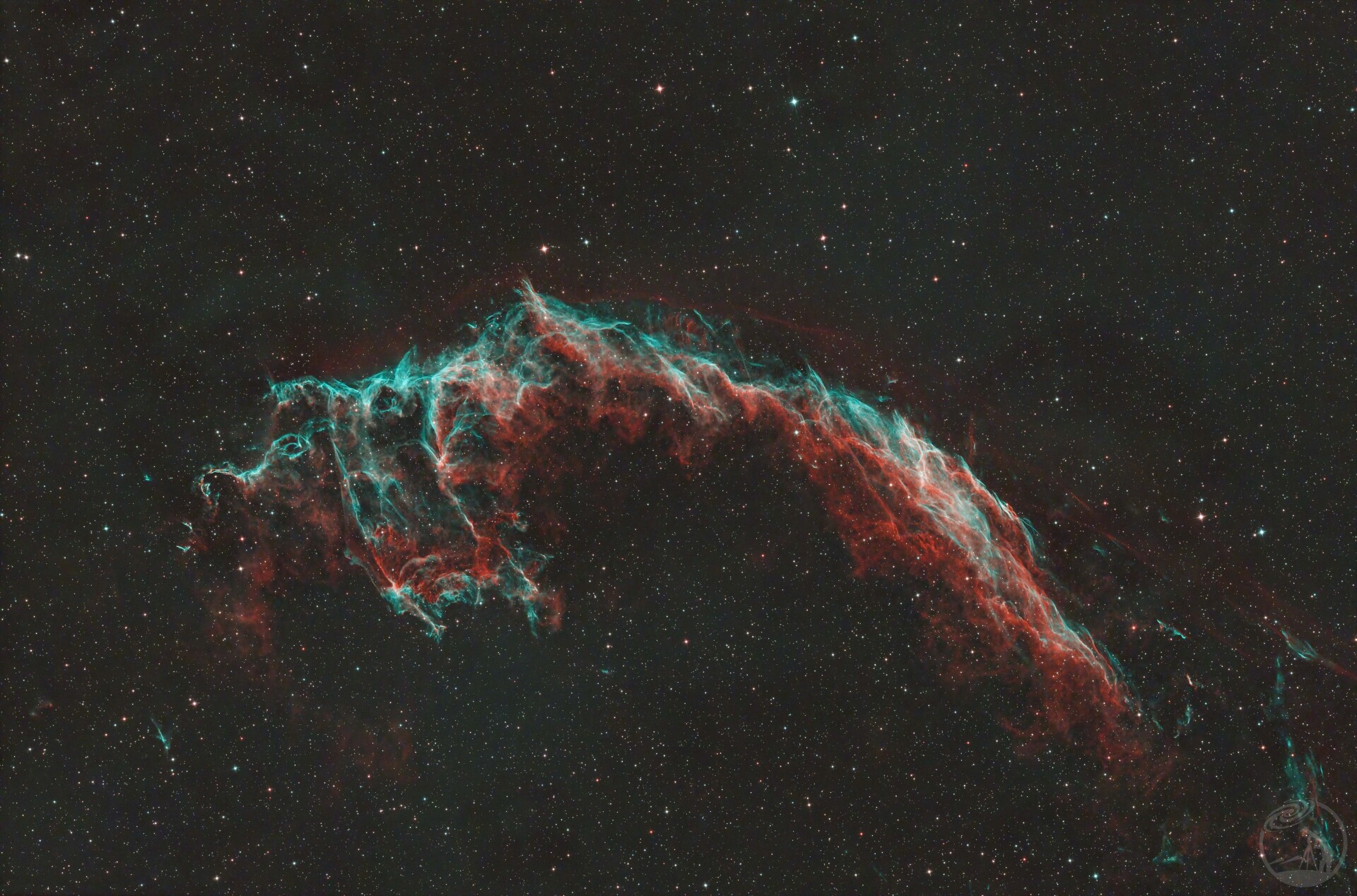 满月下的NGC6992东面纱星云
