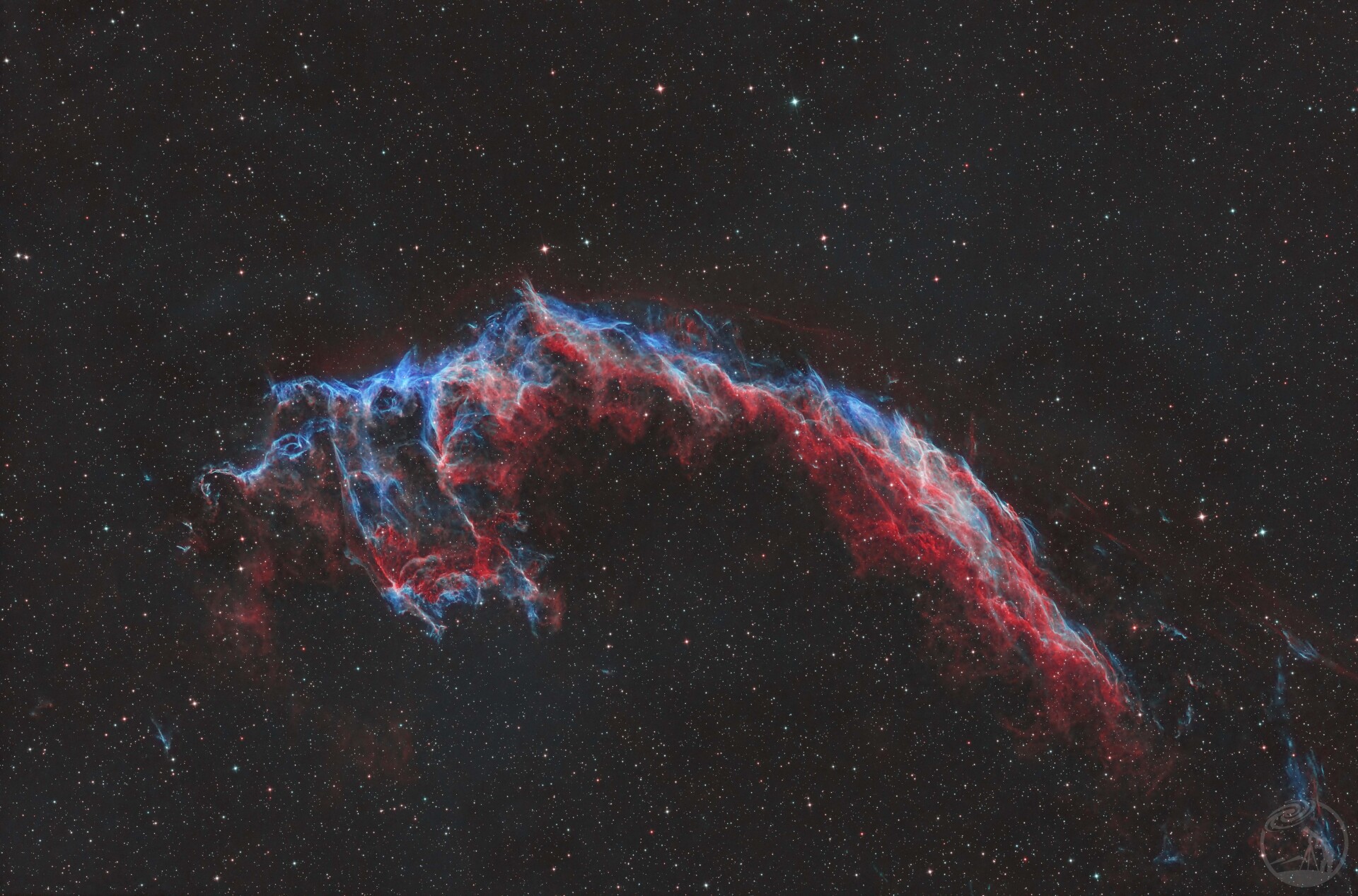 满月下的NGC6992东面纱星云