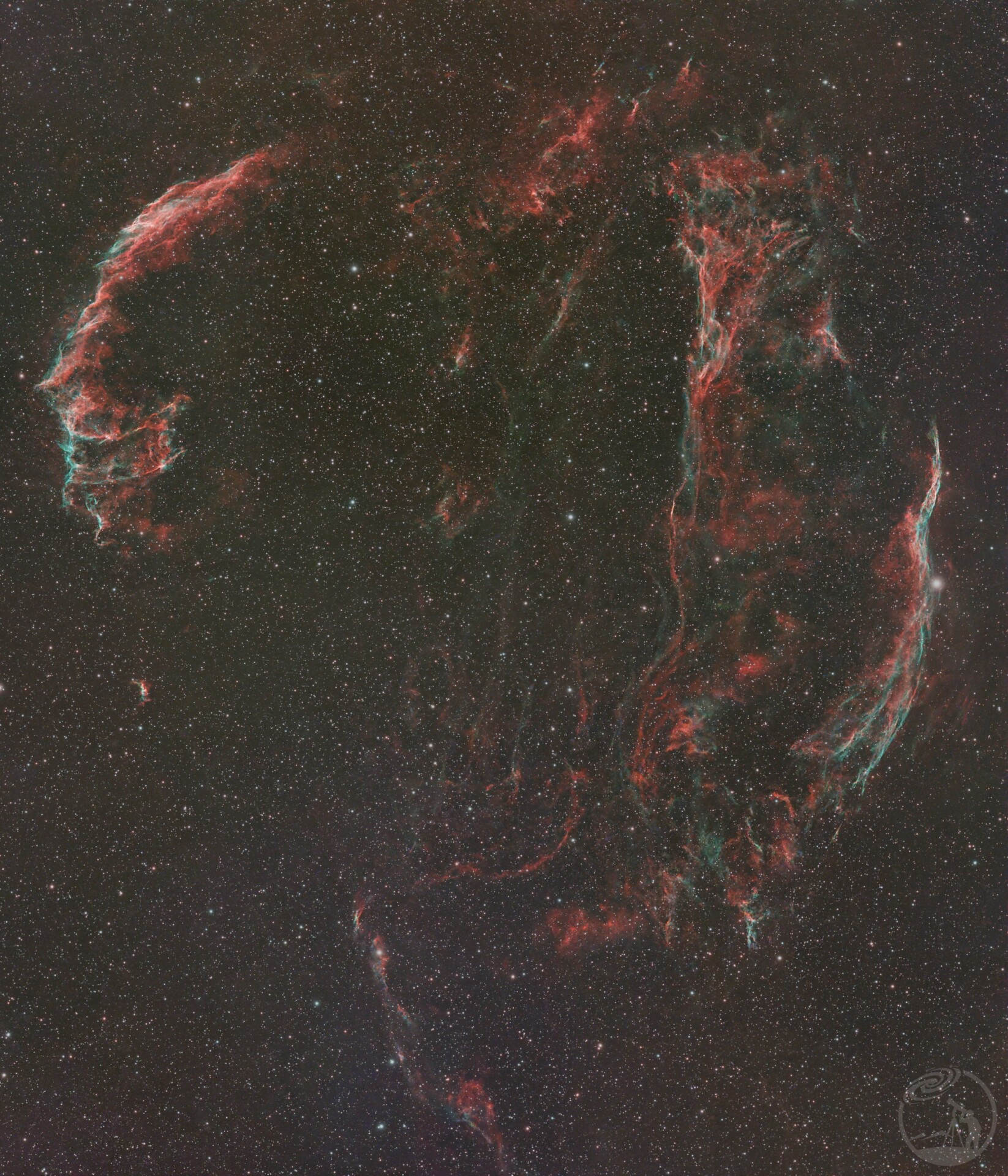 NGC6960东西面纱星云HOO&RGB