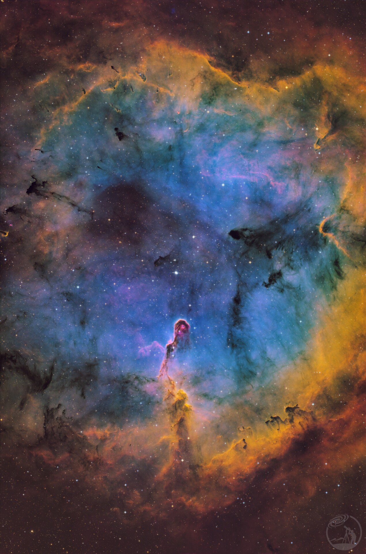 象鼻星云V2（使用自制3D打印星芒支架补拍RGB星点）