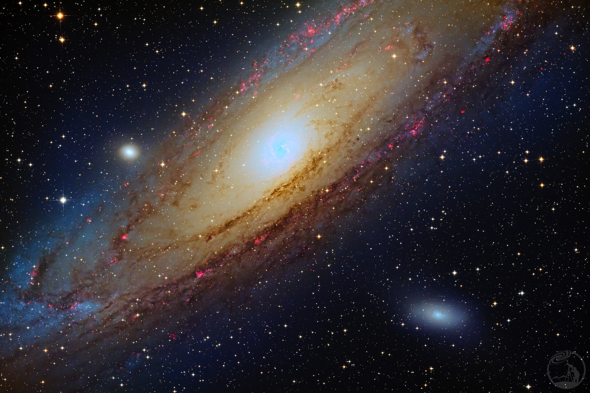 用新学的技能给 M31 贴小红花