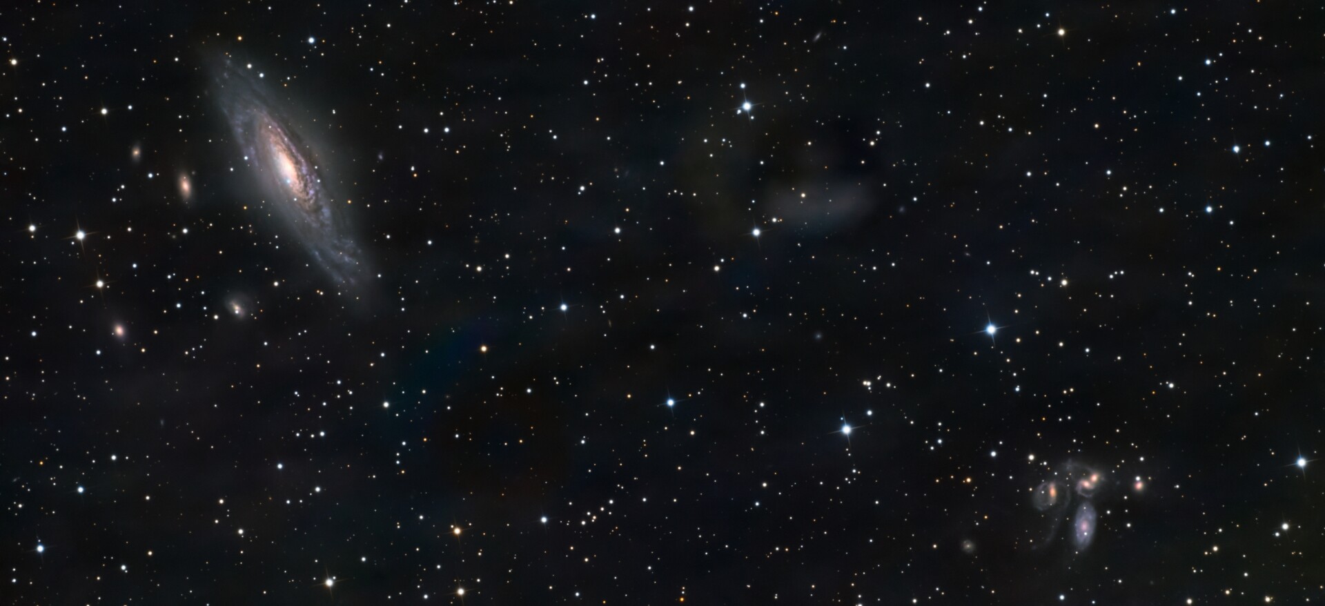 ngc7331鹿舔星系和hcg92史蒂夫五重奏